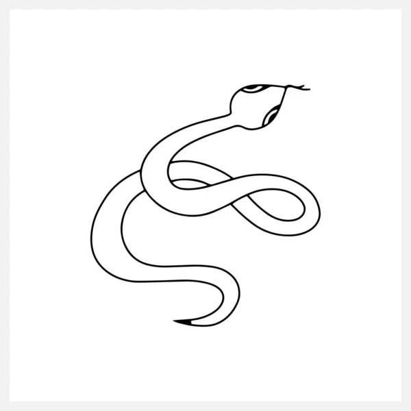 Doodle Animal Icône Isolé Sur Blanc Contour Dessin Main Ligne — Image vectorielle