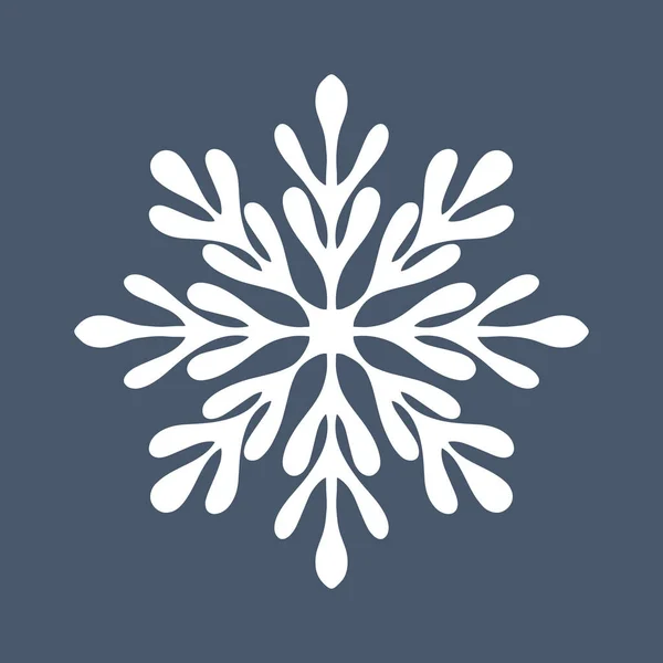 スノーフレークアイコン クリスマスと冬の紋章 ステンシル スキャンリングデザイン ベクターストックイラスト Eps — ストックベクタ