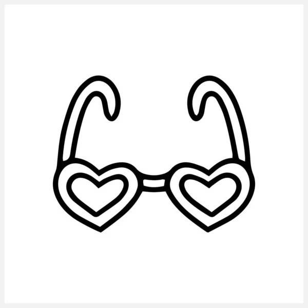 Icono Gafas Doodle Aislado Blanco Dibujo Vector Stock Ilustración Eps — Vector de stock