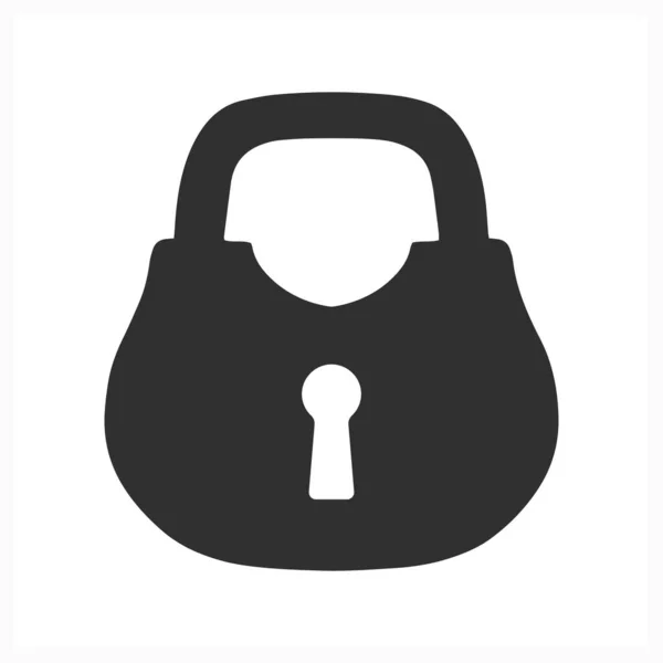 Lock Icoon Geïsoleerd Wit Vector Stock Illustratie Eps — Stockvector