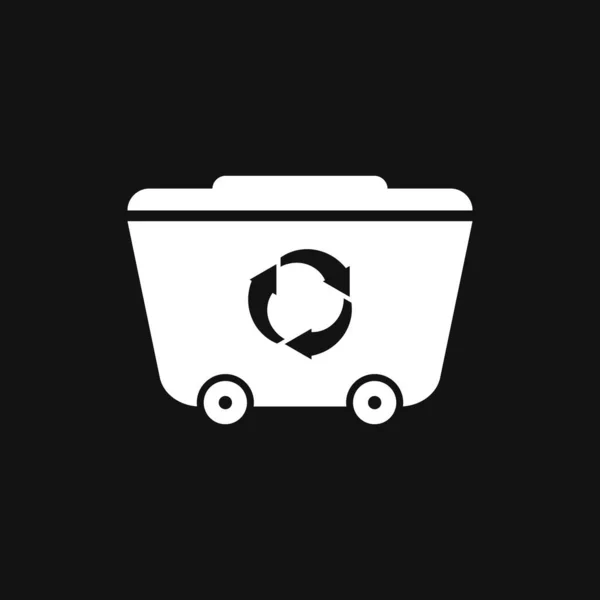 Mülleimer Symbol Recyceltes Symbol Vektor Stock Illustration Eps — Stockvektor