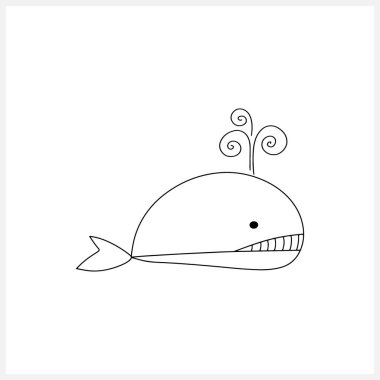 Karabatak ikonu beyaza izole edilmiş. Sayfa boyama kitabı. Taslak vektör stok çizimi. EPS 10