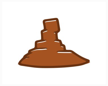 Kaya ikonu beyaza izole edilmiş. Vektör hisse senedi çizimi. EPS 10