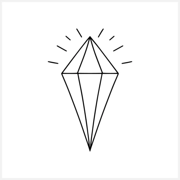 Gekritzeltes Diamant Symbol Vektorformen Werbekonzept Edelstein Ikone Kristallsymbol Zeichenkunst Von — Stockvektor