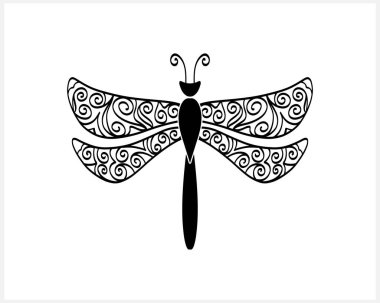 Böcek simgesi beyaza izole edildi. Stencil hayvan. Sayfa boyama kitabı. Vektör hisse senedi çizimi. EPS 10