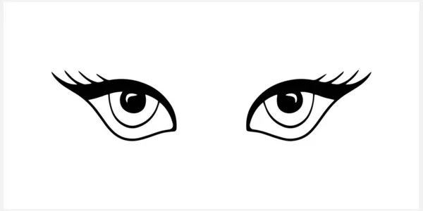 Doodle Eye Ikon Elszigetelt Fehér Vektorállomány Illusztráció Eps — Stock Vector