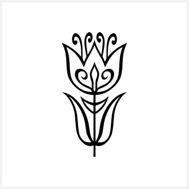 Soyut çiçek boyama sayfası kitap koleksiyonu. Taslak simgesi beyaza izole edildi. Doodle vektör stok çizimi. EPS 10