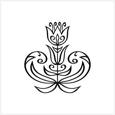 Soyut çiçek boyama sayfası kitap koleksiyonu. Taslak simgesi beyaza izole edildi. Doodle vektör stok çizimi. EPS 10