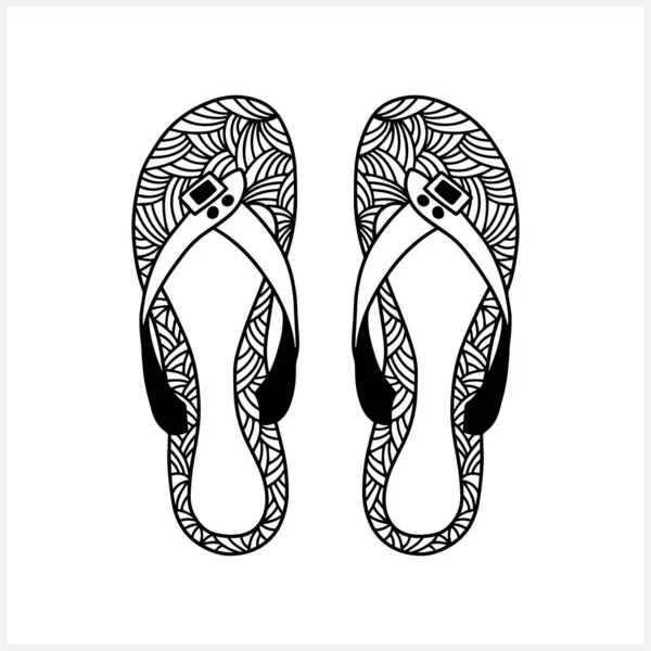 Doodle Femme Chaussures Coloriage Livre Isolé Sur Blanc Ligne Art — Image vectorielle