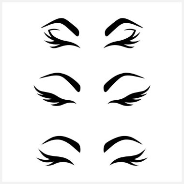 Karalama kadın göz ikonu beyaza izole edildi. Vektör hisse senedi çizimi. EPS 10