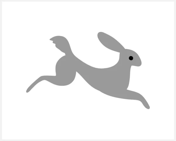 Doodle Rabbit Icon Isolated White Vector Stok Illustration Eps — Archivo Imágenes Vectoriales