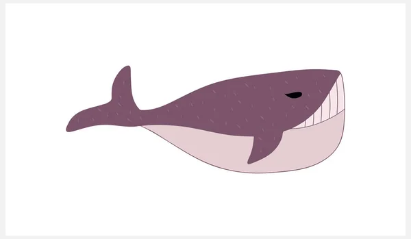 Icône Baleine Caniche Isolée Sur Blanc Poisson Illustration Vectorielle Spe — Image vectorielle