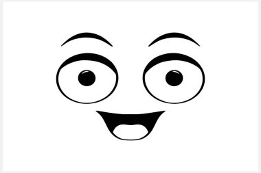 Karalama suratlı simge beyazda izole edilmiş. Skeç klişesi. Vektör hisse senedi çizimi. EPS 10