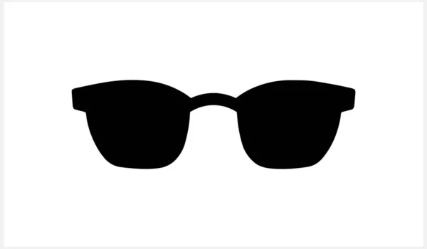 Icono Gafas Hipster Aislado Blanco Stencil Clipart Ilustración Stock Vectorial — Vector de stock