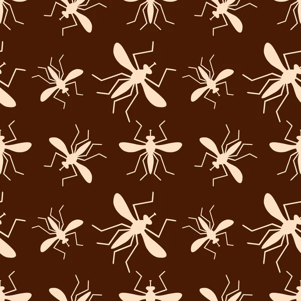 Doodle Moucheron Motif Sans Couture Illustration Souche Vectorielle Insectes Spe — Image vectorielle
