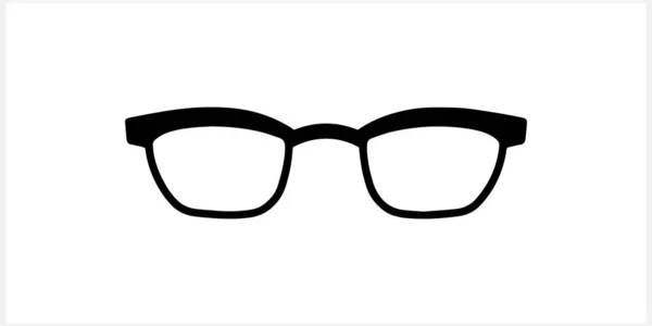 Hipster Glasses Icon Isolated White Stencil Clipart Vector Stock Illustration — Stock Vector