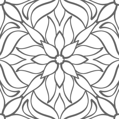 Beyazda izole edilmiş klasik dikişsiz desen. Karalama el çizimi çizimi. Taslak vektör stok çizimi. EPS 10