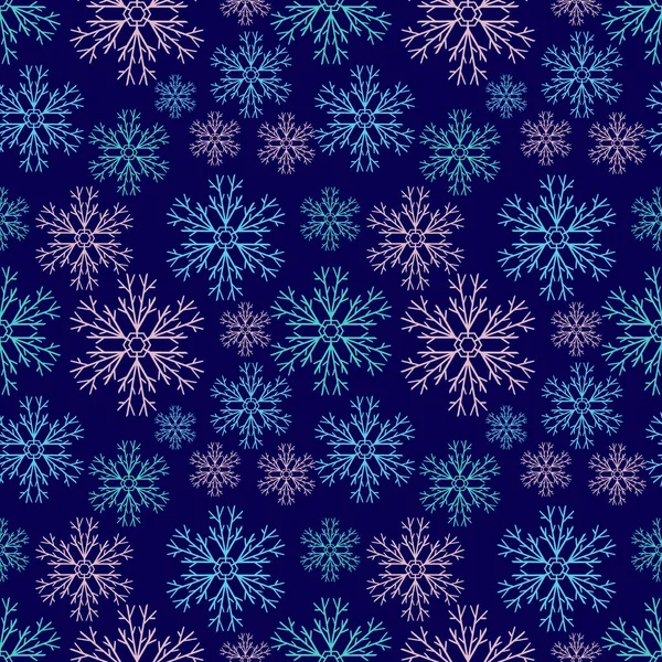 Snowflake Padrão Sem Costura Ilustração Estoque Vetor Natal Eps —  Vetores de Stock