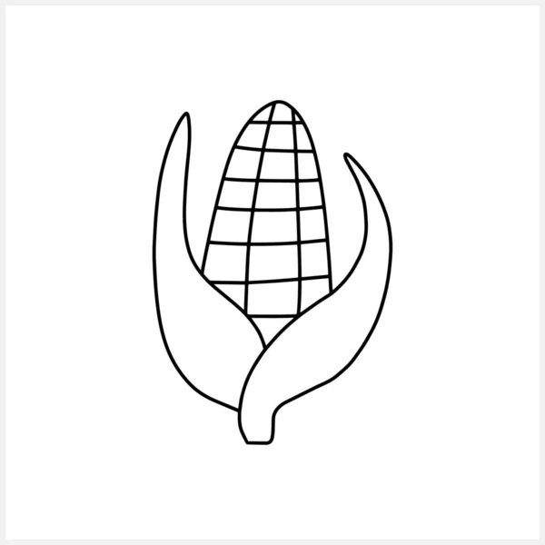 白に隔離されたドードルトウモロコシの切り身 ベクターストックイラスト Eps — ストックベクタ