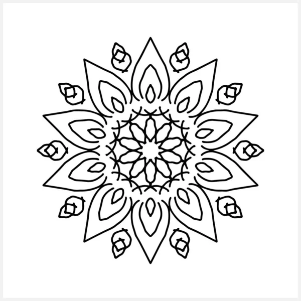 Mandala Para Colorear Página Del Libro Dibujo Vector Stock Ilustración — Vector de stock