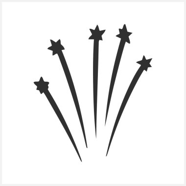 Doodle patlama ikonu. Yıldızlarla selamlaşın. Taslak vektör stok çizimi. EPS 10