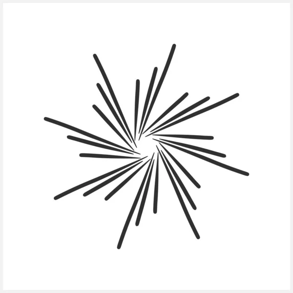 Ícone Explosão Doodle Celebre Saudação Com Estrelas Desenho Ilustração Estoque —  Vetores de Stock