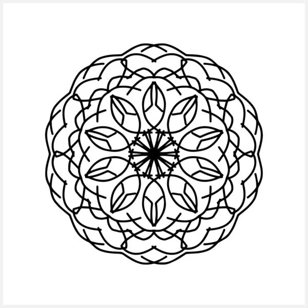 Mandala Färben Skizzieren Sie Vektor Stock Illustration Eps — Stockvektor