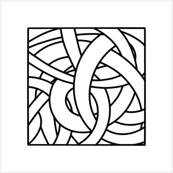 Doodle Заплутаний Візерунок Стрічки Ізольований Білому Ескіз Векторна Стокова Ілюстрація — стоковий вектор