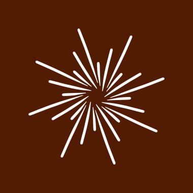 Doodle patlama ikonu. Selamlaşmayı kutlayın. Xmas, doğum günü, düğün sembolü. Eskiz partisi. Vektör hisse senedi çizimi. EPS 10