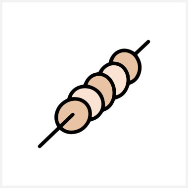 Bbq clipart isolated. Shashlik icon. Hand drawn art line. Vector stock illustration. EPS 10 vector Bbq clipart isolated. Shashlik icon. Hand drawn art line. Vector stock illustration. EPS 10 vector