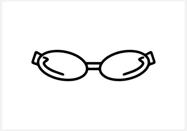 Ikona Okularów Nurkowych Odizolowana Białym Szkic Klifu Ilustracja Wektora Eps — Wektor stockowy