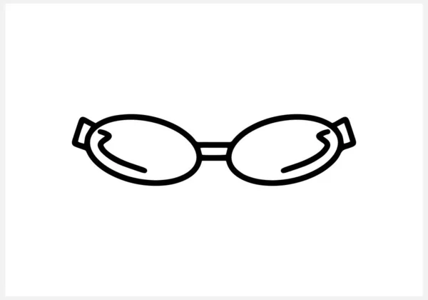 Icono Gafas Buceo Aislado Blanco Esbozo Portada Ilustración Stock Vectorial — Archivo Imágenes Vectoriales