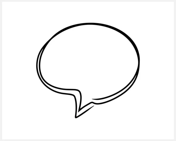 Doodle Chat Clipart Izolowane Białym Ręcznie Rysowany Symbol Mowy Ilustracja — Wektor stockowy