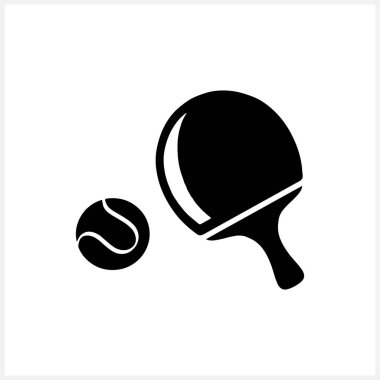 Stencil spor unsuru beyaza izole edildi. Ping pong oynayın. Vektör hisse senedi çizimi. EPS 10