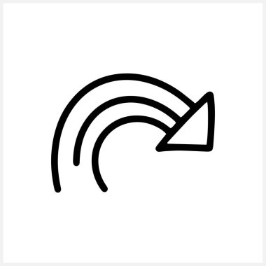 Doodle ok simgesi beyaza izole edildi. El çizimi sanat eseri. Sketch Vector hisse senedi çizimi. EPS 10