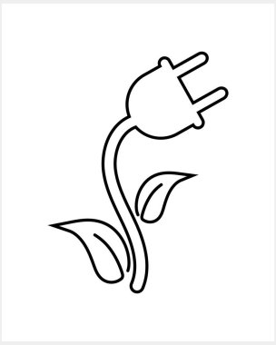 Yaprak simgesi El Çizilmiş Vektör borsa illüstrasyonlu elektrik eko tıpası