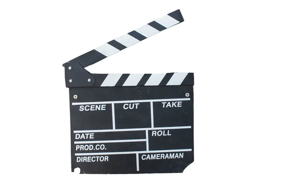 Film slate on white — Stock Photo, Image