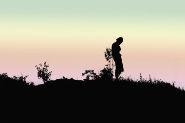 Genç adam tek başına 