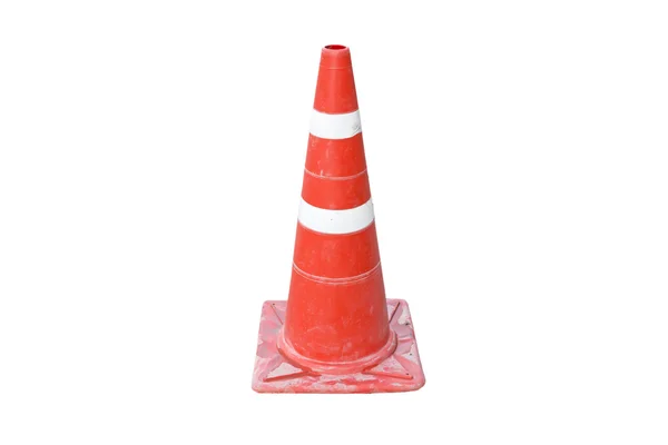 Cone de tráfego em branco — Fotografia de Stock