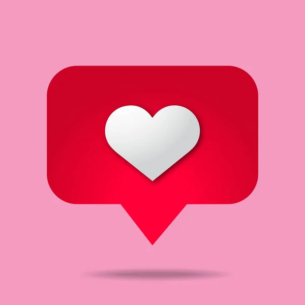 Ícone Mensagens Amor Fundo Rosa — Fotografia de Stock