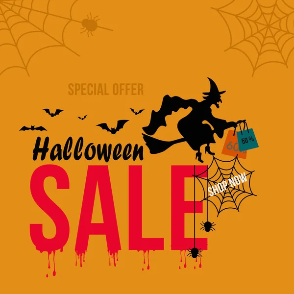 Halloween Försäljning Specialerbjudande Banner Mall För Semester Shopping — Stockfoto