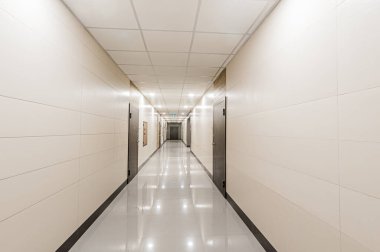 Rusya, Moskova... 17 Nisan 2020: iç mekan, ev girişi. Kapılar, duvarlar, merdivenler