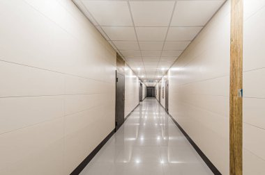 Rusya, Moskova... 17 Nisan 2020: iç mekan, ev girişi. Kapılar, duvarlar, merdivenler