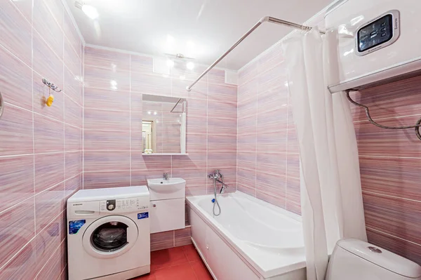 Russia Moscow April 2020 Ruang Interior Apartemen Modern Cerah Nyaman — Stok Foto