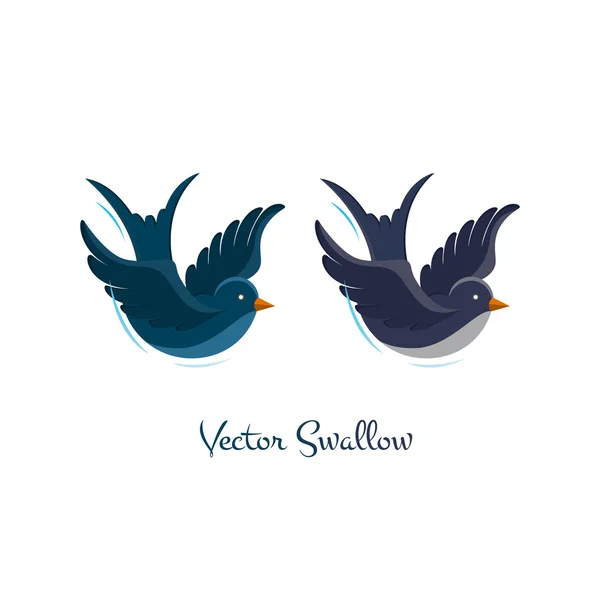 Swallow Icons set — Stok Vektör