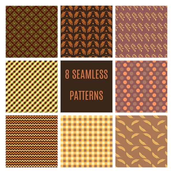 Set of seamless patterns — Stock Vector