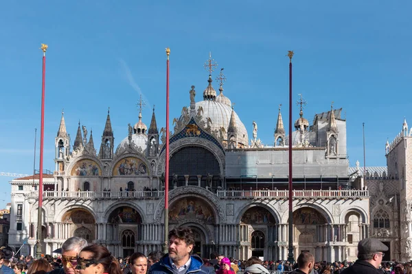 Venedik, İtalya - Haziran 29, 20 0 18: 00 Venedik, İtalya 'daki St. Mark Bazilikası.