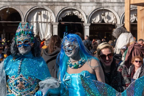 Venedik, İtalya - 16 Nisan 22 19: Venedik Karnavalı