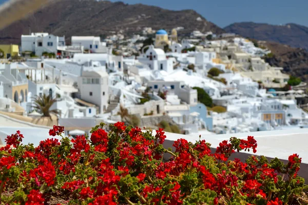 Santorini adasının güzel manzarası, Yunanistan