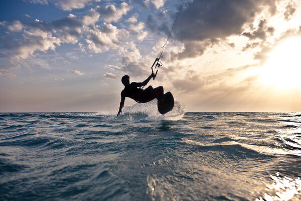 Kite Boarding in action